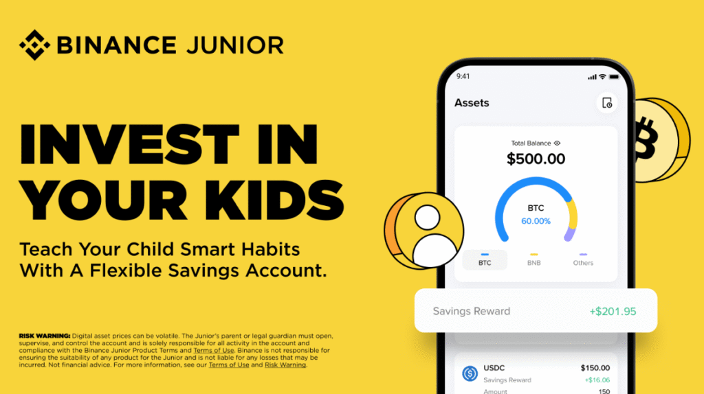 Binance lanza Binance Junior: la subcuenta cripto para niños y adolescentes con control parental y enfoque educativo captura de pantalla 2025 12 06 133825