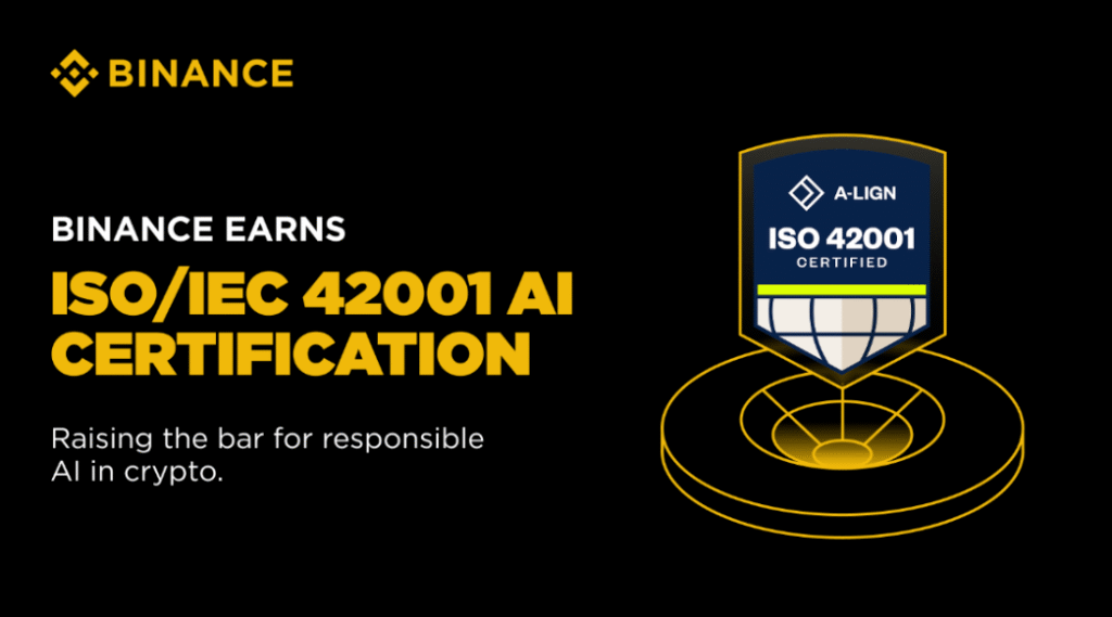 Binance avanza en IA responsable con la certificacion ISO/IEC 42001 binance iso iec 42001