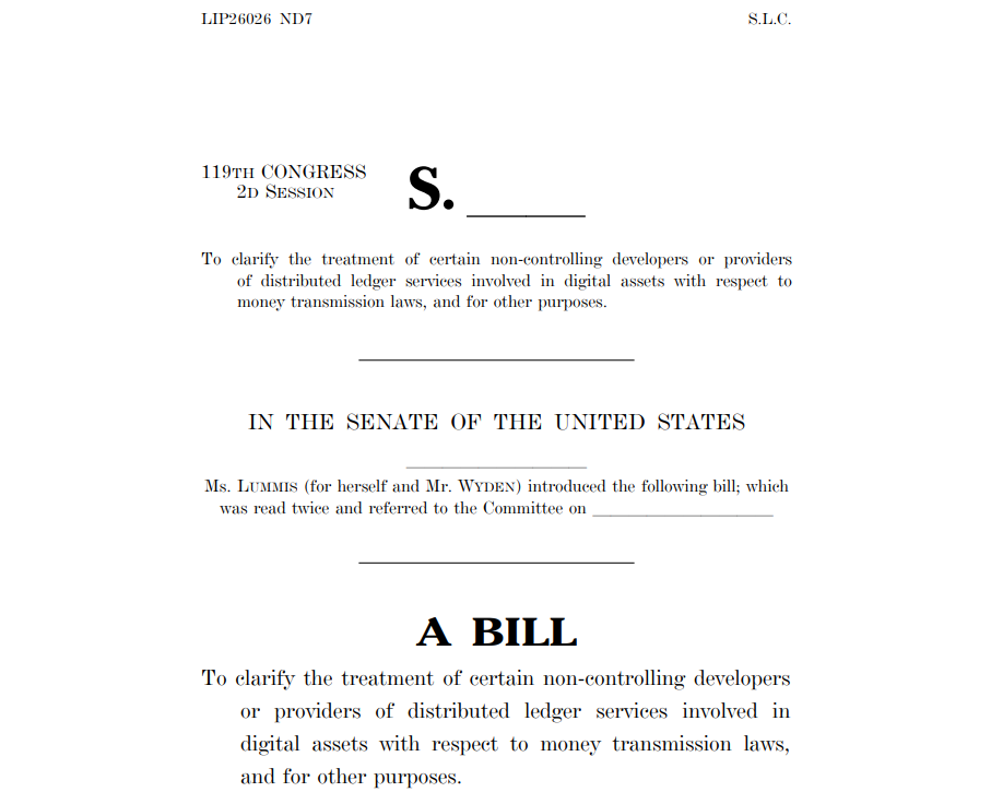 EE. UU. actualiza la Ley de Certeza Regulatoria para Blockchain y protege a los desarrolladores cripto en 2026 captura de pantalla 2026 01 13 082908