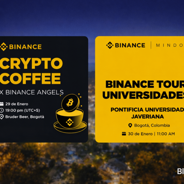 Binance, criptocoffe, Bogotá, Blockvoz.xyz