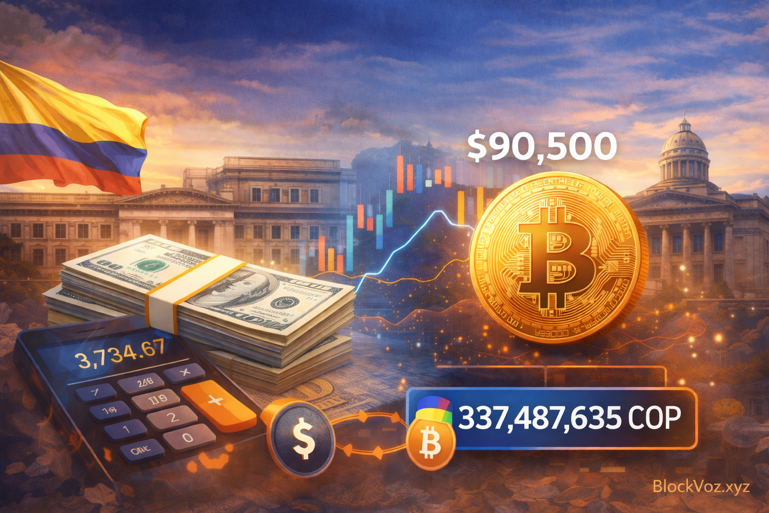 comparación financiera dólares y bitcoin BlockVoz.xyz