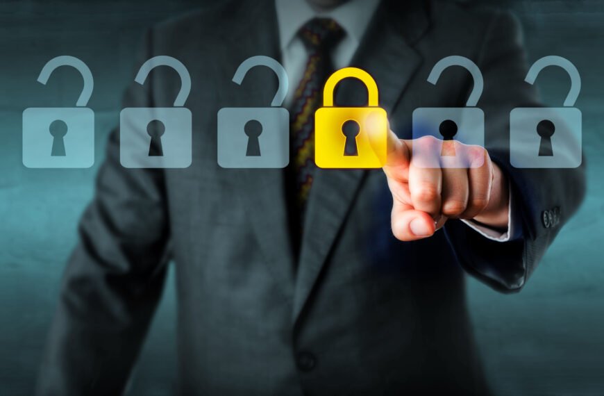 INICIO torso,of,a,manager,is,locking,one,virtual,lock,in