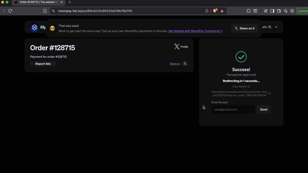 HyroTrader se une a MoonPay: ahora puedes hacer trading cripto con cuentas financiadas y pagos más fáciles pago hyrotrader moonpay