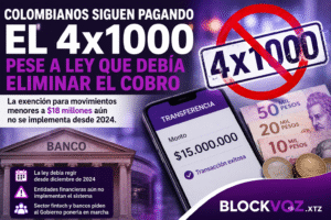 Colombianos siguen pagando el 4×1000 pese a ley que debía eliminar el cobro en movimientos menores a $18 millones