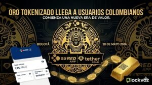 Oro tokenizado llega a usuarios colombianos: SU RED integrará Tether Gold (XAUT) en su aplicación móvil