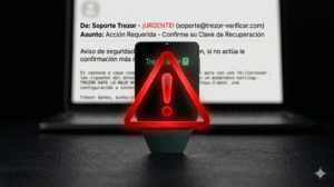 ¡Ojo con Trezor! Si tenés una Trezor y recibiste un email pidiendo actualizar el firmware, no hagas clic 