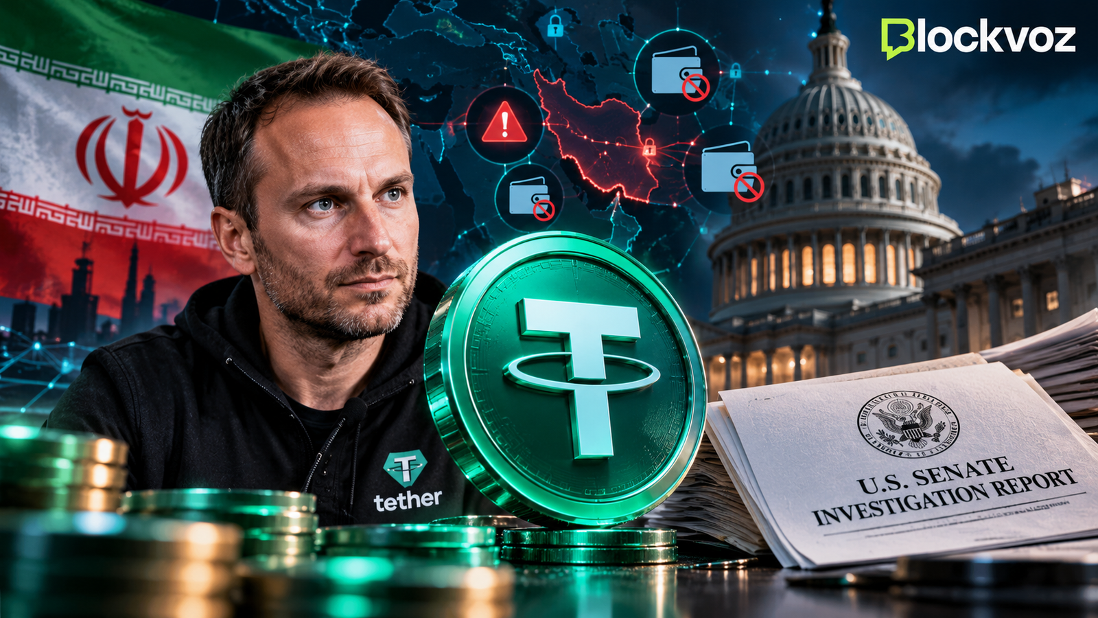 investigación tether entre irán y el senado