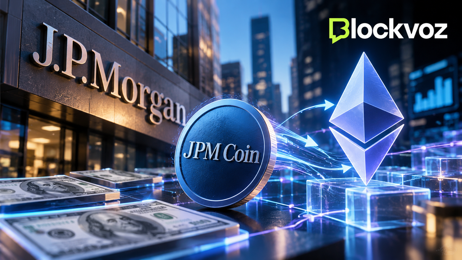 jpm coin y ethereum en movimiento